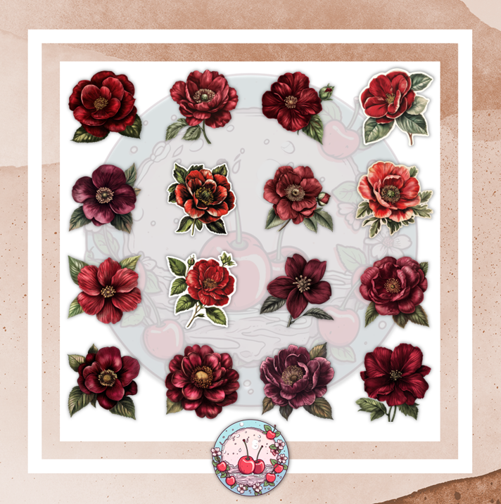 🧁 Vintage Blooms Scrapbook Kit – 100+ Floral Papers & Stickers | Printable 5 Junk Journal Ephemera